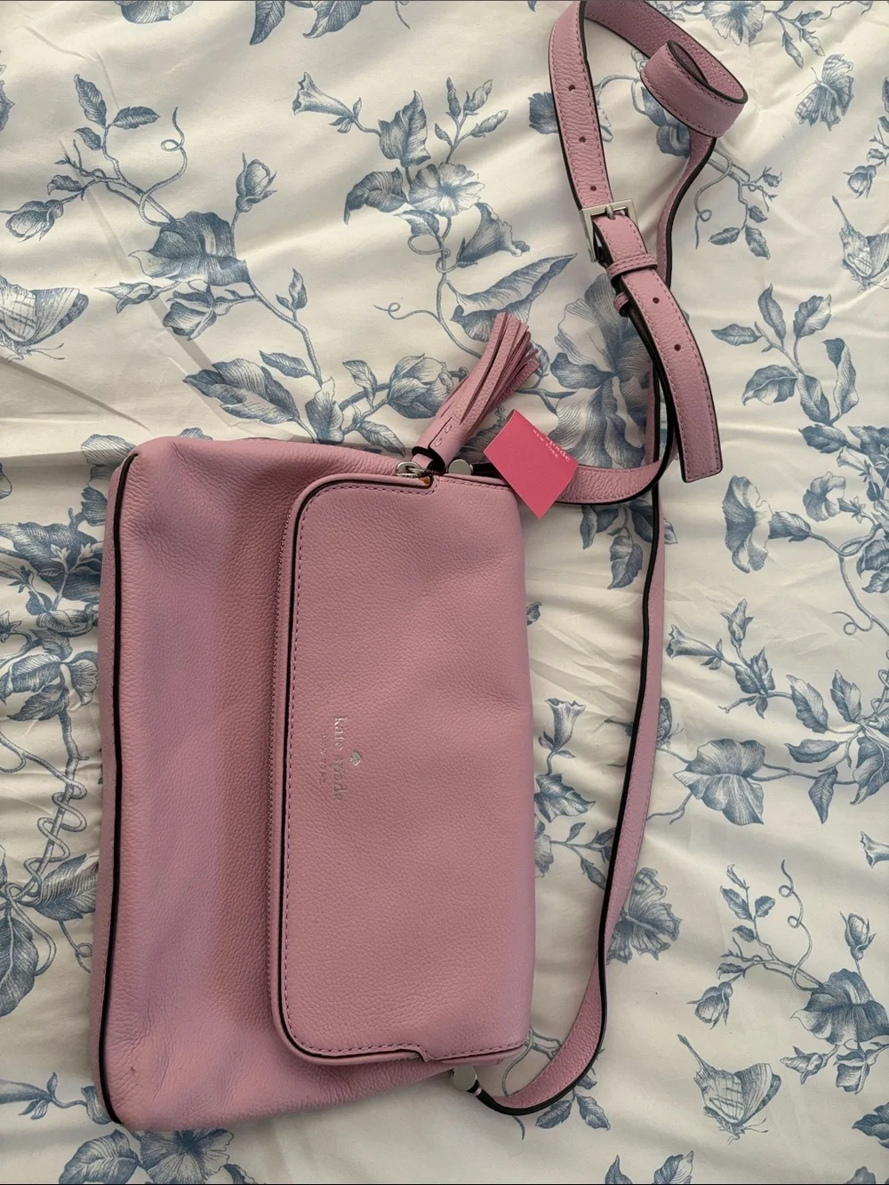 kate spade Dusty Rose Pebbled Leather Crossbody with Tassel WITH TAGS